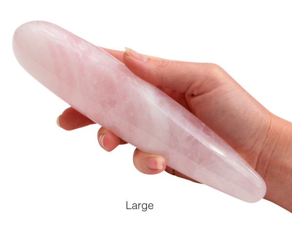 Rose Quartz Straight Yoni Wand - GIA Certified