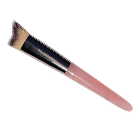 Rose Quartz Make Up Brush | Angled Foundation Contouring