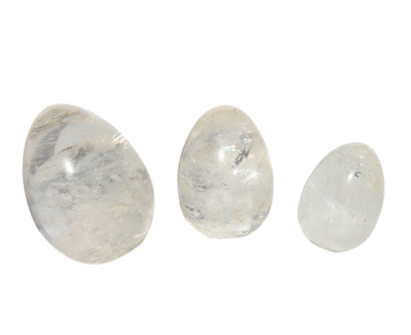 Clear quartz yoni eggs sizes wholesale pricing