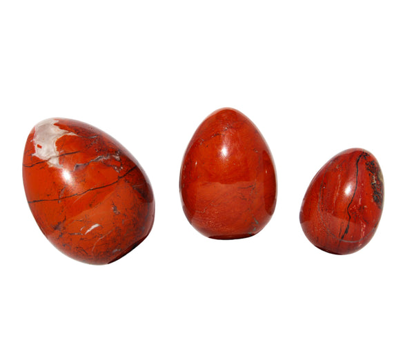 Red Jasper Yoni Eggs - GIA Certified