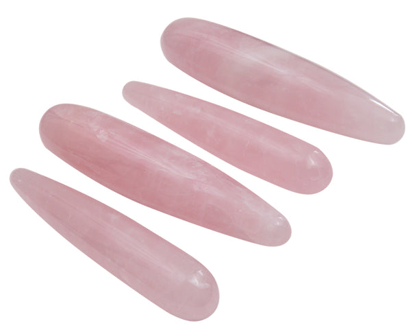 Rose Quartz Straight Yoni Wand - GIA Certified