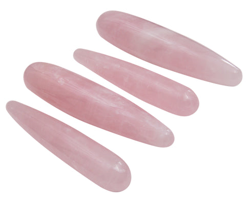 Rose Quartz Straight Yoni Wand - GIA Certified