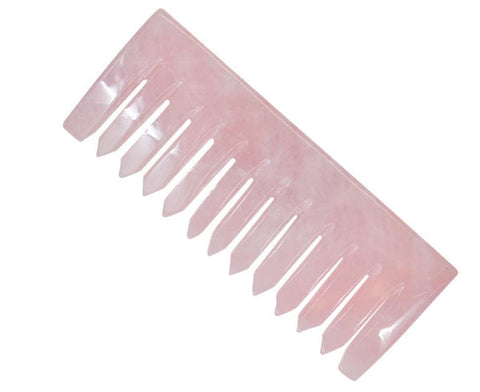 Rose Quartz Crystal Comb | Square