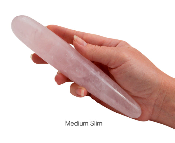 Rose Quartz Straight Yoni Wand - GIA Certified